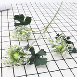 Artificial 3-head Chrysanthemum Needle Cushion Flower - 1 piece