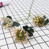 Artificial 3-head Chrysanthemum Needle Cushion Flower - 1 piece