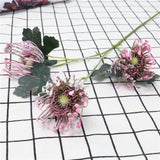 Artificial 3-head Chrysanthemum Needle Cushion Flower - 1 piece