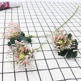 Artificial 3-head Chrysanthemum Needle Cushion Flower - 1 piece