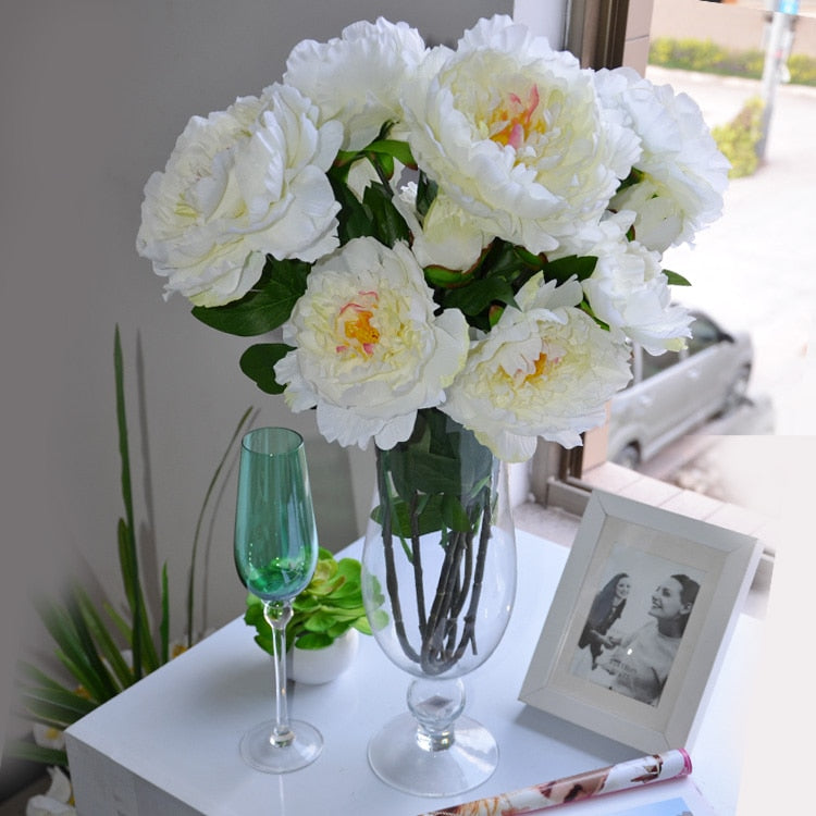 Artificial 3-head Peony Flower - 1 piece