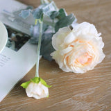 Artificial 2-head Lotus Silk Flower Peony Rose - 1 piece