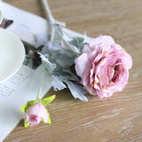 Artificial 2-head Lotus Silk Flower Peony Rose - 1 piece