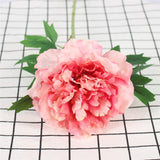 Artificial Single European Silk Peony Flower - 1 piece