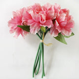 Aritificial Rafi Silk Peony Flower Bouquet