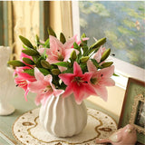 Artificial 3-head Real Touch Lilly Flower - 11 pieces