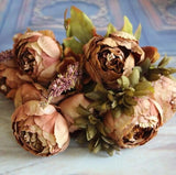Artificial Silk Peony Bouquet
