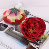 Artificial Silk Peony Rose Flower Heads - 30 pieces