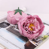 Artificial Silk Peony Rose Flower Heads - 30 pieces