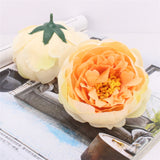 Artificial Silk Peony Rose Flower Heads - 30 pieces