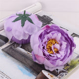 Artificial Silk Peony Rose Flower Heads - 30 pieces