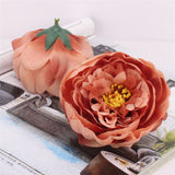 Artificial Silk Peony Rose Flower Heads - 30 pieces