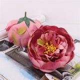 Artificial Silk Peony Rose Flower Heads - 30 pieces