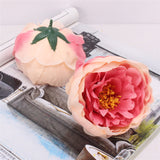 Artificial Silk Peony Rose Flower Heads - 30 pieces