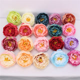 Artificial Silk Peony Rose Flower Heads - 30 pieces