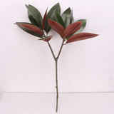 Artificial 2-branch Real Touch Large Magnolia Leaf - 1 piece