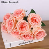 Artificial 7/9/10-head Rose Bouquet