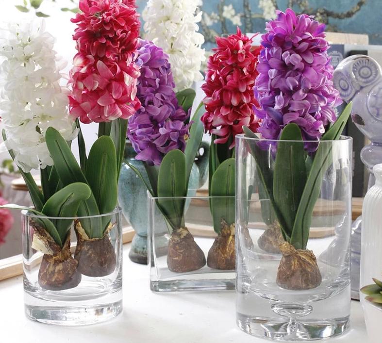 Artificial Hyacinth with Bulbs Plant - 1 piece