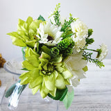 Artificial Pinecone Dahlia Silk Flower Bouquet