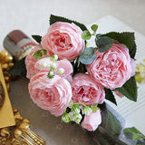 Artificial Korean Silk Rose Flower Bouquet