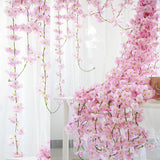 Artificial 1.8m Silk Cherry Blossom Vine - 1 piece