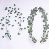 Artificial Rattan Vine Silk Eucalyptus Money Leaf - 1 piece
