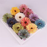 Artificial Silk Gerbera Daisy Flower Heads - 11 pieces