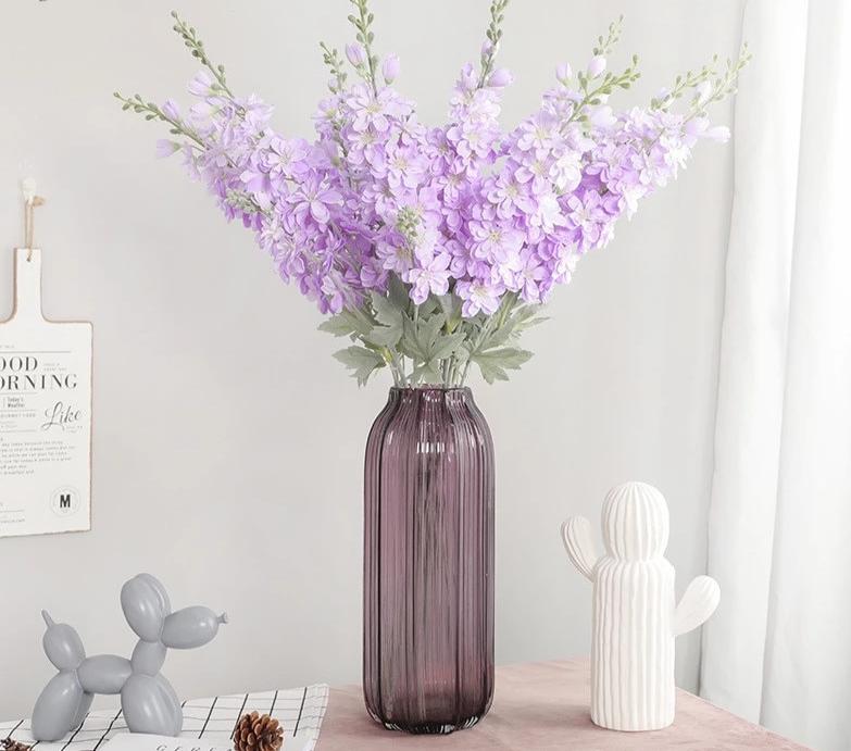 Artificial Flocking Delphinium Flower Plant - 1 piece