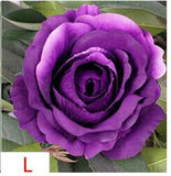 Artificial Silk Rose Flower Heads - 11 pieces