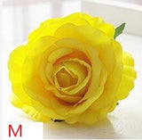 Artificial Silk Rose Flower Heads - 11 pieces