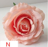 Artificial Silk Rose Flower Heads - 11 pieces