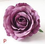 Artificial Silk Rose Flower Heads - 11 pieces