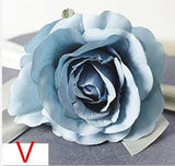 Artificial Silk Rose Flower Heads - 11 pieces