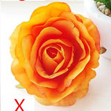 Artificial Silk Rose Flower Heads - 11 pieces